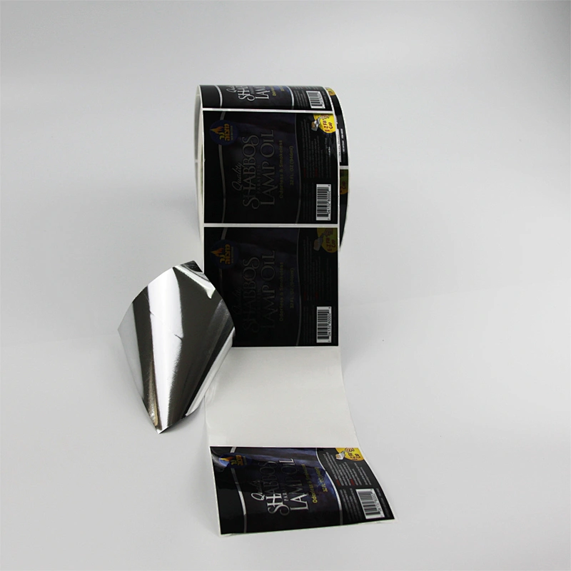 Bright silver PP printed label