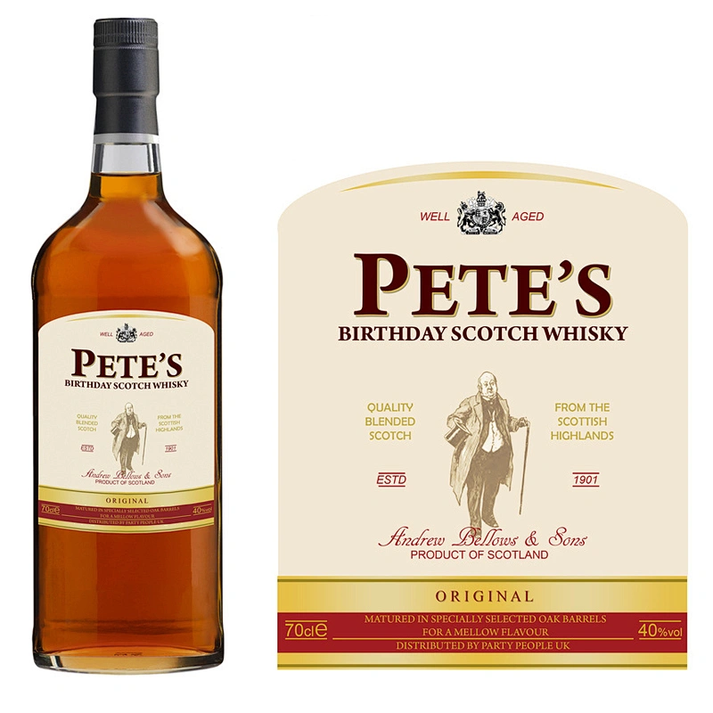 WHISKEY BOTTLE LABEL
