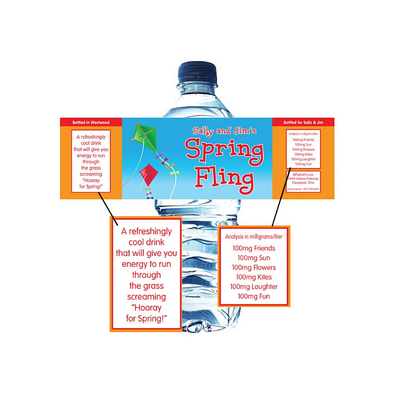 WATER BOTTLE LABEL