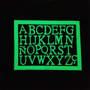 GLOW IN DARK NUMBER STICKER