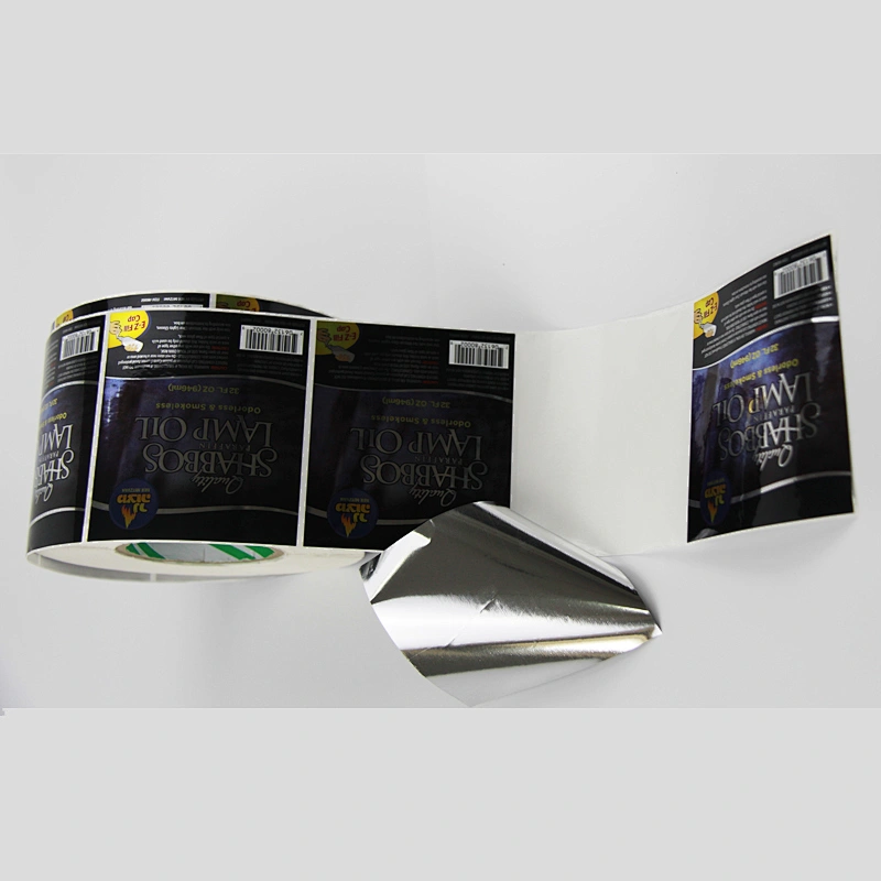 Bright silver PP printed label