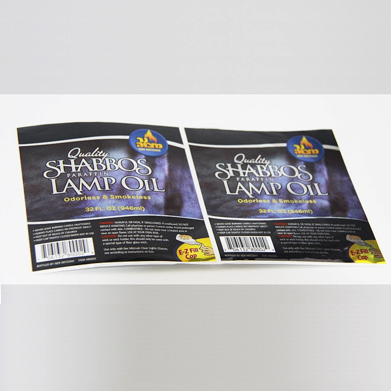 Bright silver PP printed label