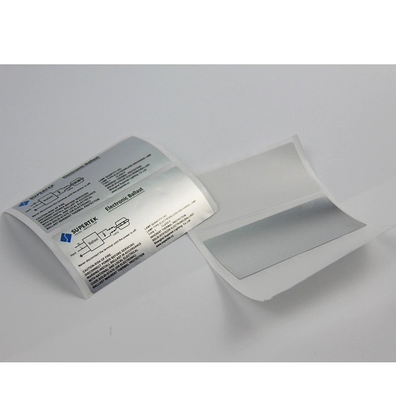 SILVERY PET LABEL