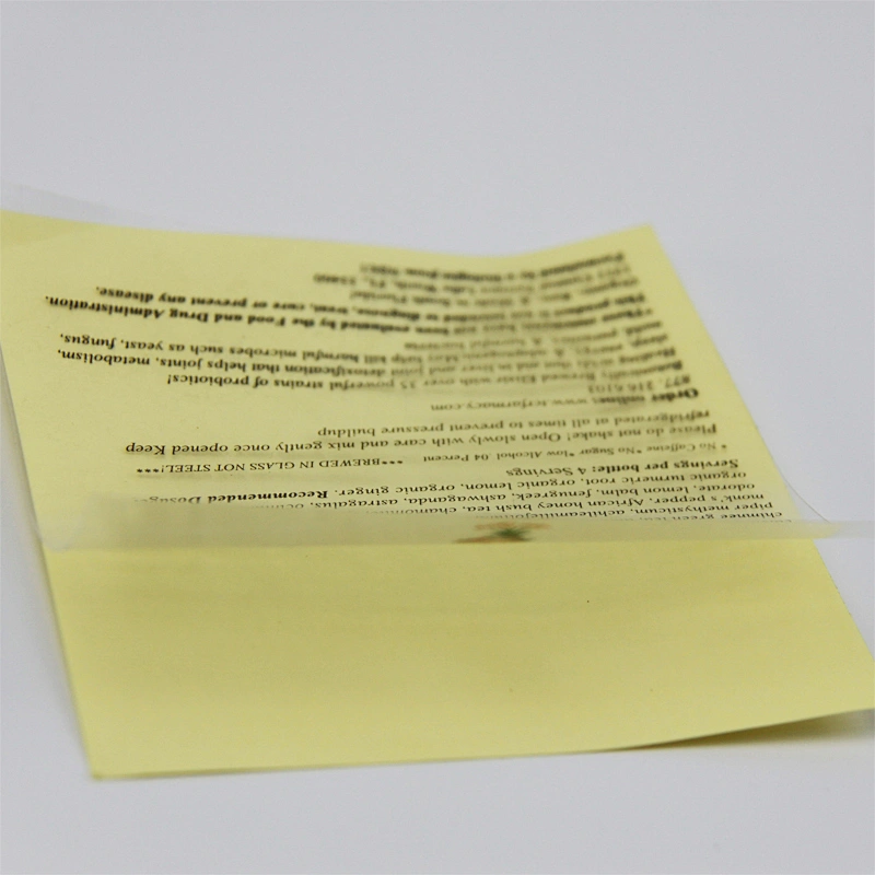 TRANSPARENT PP LABEL
