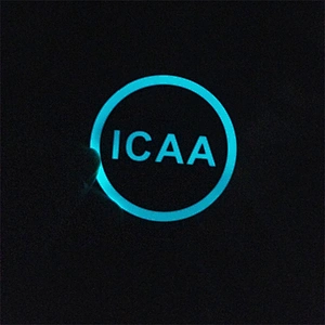 BLUE LIGHT GLOW IN DARK LABEL