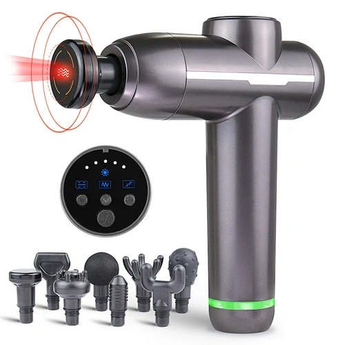 2020 Fancy Design Brushless Massager Low Sound Vibration Muscle Massage Gun with heating head