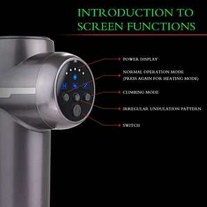 2020 Fancy Design Brushless Massager Low Sound Vibration Muscle Massage Gun with heating head