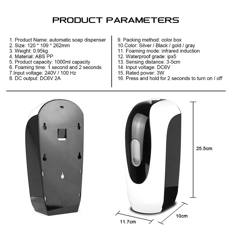 High Quality Wall Mounted Sensor Automatic Soap Dispenser Touchless