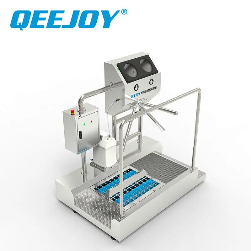 Automatic Cleaning Machine Hygiene Cleaning station combines hand sanitize with boots cleaning