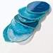 Factory hot sale agate drinks coaster gold rim natural slices
