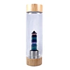 business gift mineral drink gem crystal gemstone water bottle with bamboo fiber cover