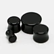 Beautiful gemstone agate plugs double black obsidian ear plug earing