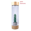 Hot Sale Natural Quartz Green Aventurine Point Crystal Infused Water Bottle