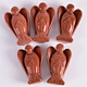 Angel Figurine Miniature Hand Carved Mini Animal Gold Sandstone Statue Reiki Chakra Crystal Stone Home Decoration Accessories