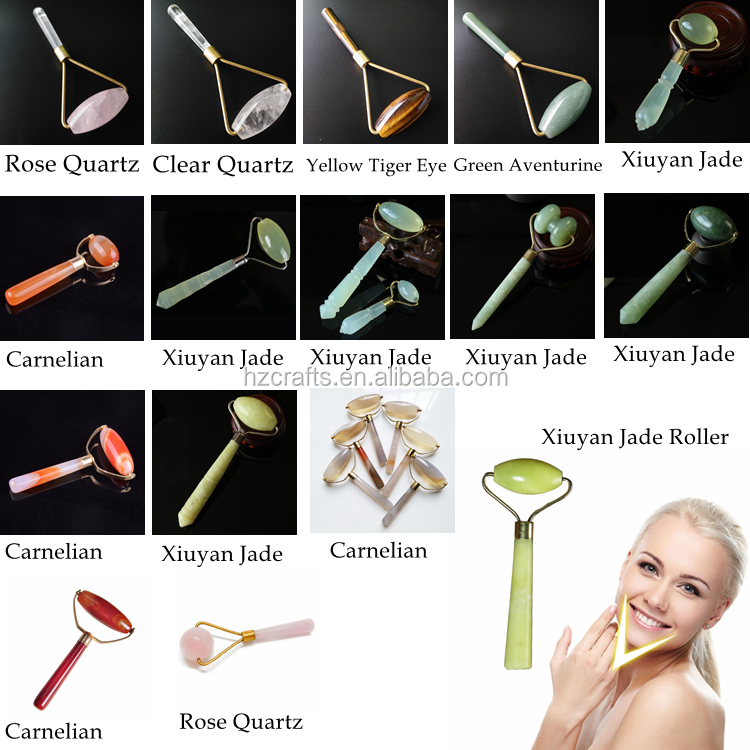jade roller in green aventurine
