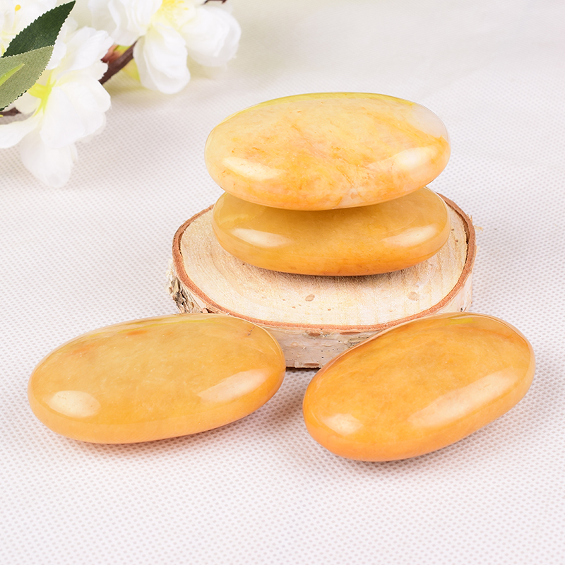 yellow jade hot massage stone