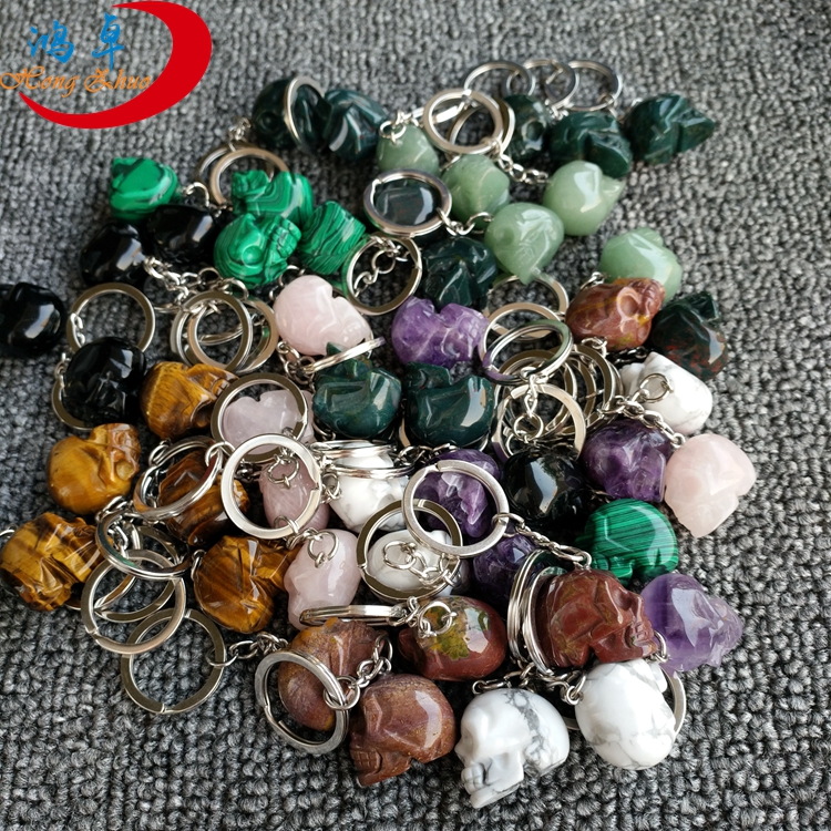 unakite heart keyring