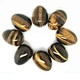 Natural jade yellow tiger eye egg_Semi-precious stone health massage vulva egg decoration crafts