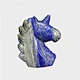 Jade powder crystal unicorn head crafts color fluorite horse head ornament