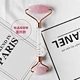 Jade beauty device_jade roller massage stick_pink crystal jade roller_facial massage roller_pink crystal roller
