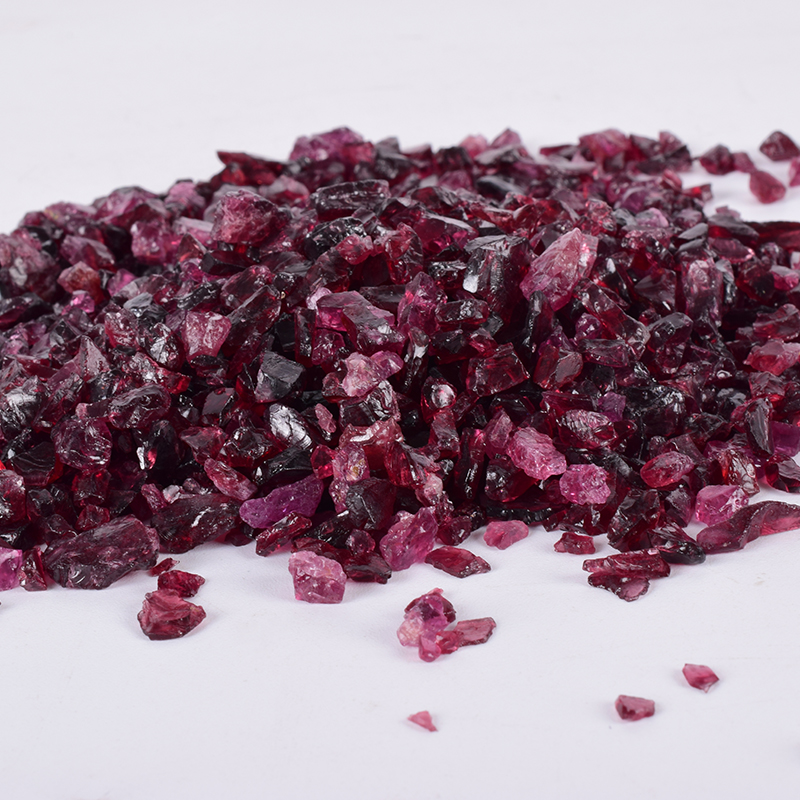 natural rubellite chip stone