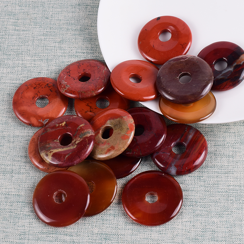 red jasper donut pendant