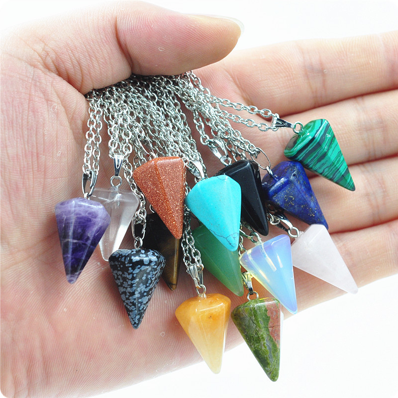 blue sand stone pendulum