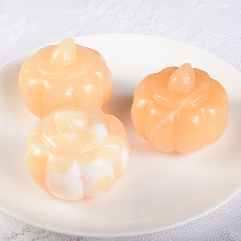 yellow jade halloween pumpkin