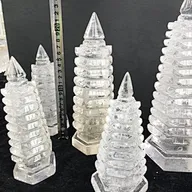 Beneficial Product Pointed Points 10cm Raw Crystal Point Bead Clear Quartz Wen Chang Tower For Sale crystal healing