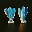 Palm Angel Wing Large Raw Opalite Gemstone Carved Crystal Angel Figurine Quartz Angel Crafts