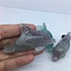 HZ Colorful fluorite fish gemstone carving for home folk art decoration gem stones