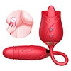 Waterproof Quiet Vaginal Anal Masturbation Female Rose Sex Toys Tongue Licking Clitoral Vibrator For Women With Vibrating Egg