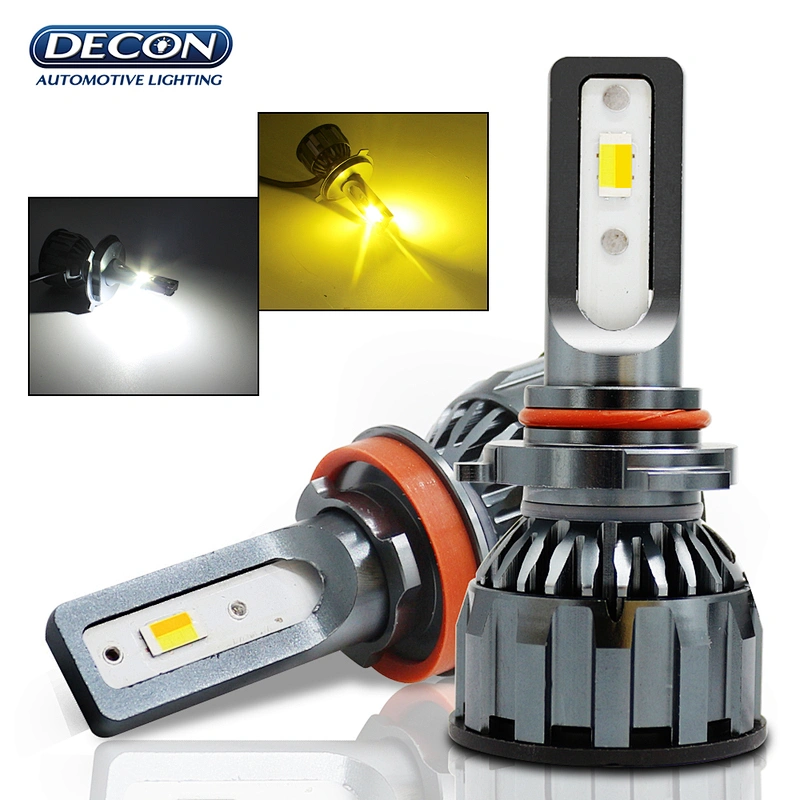 Dual Color White & Yellow LED Headlight Bulbs