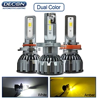 Dual Color White & Yellow LED Headlight Bulbs