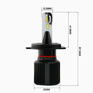 Super small J1 CSP no polarity All-in-One car LED headlight Conversion Kit
