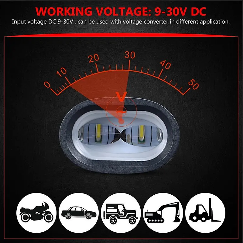 20W 5D Lens OVAL LED Lights For Auto Car Motorcycle Truck Trailer 4WD 4X4 ATV SUV