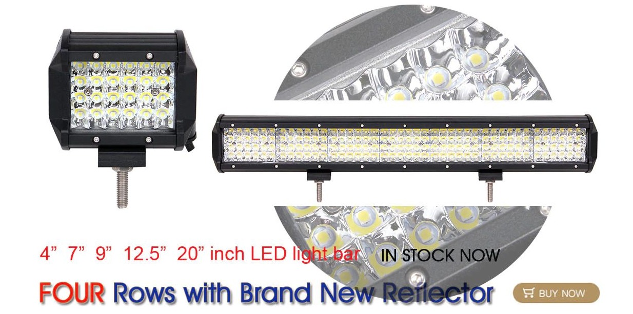 BARRA DE LUZ LED CUATRO FILAS