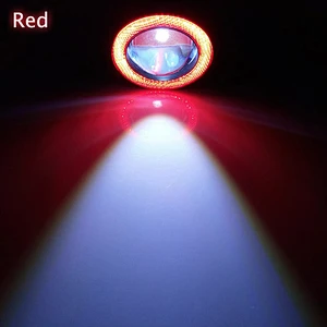 White Red Ice Blue 2.5/3/3.5 inch COB Angel Eyes Fog Lights Led Car Headlight Lamp DRL Universal Daytime Running Light