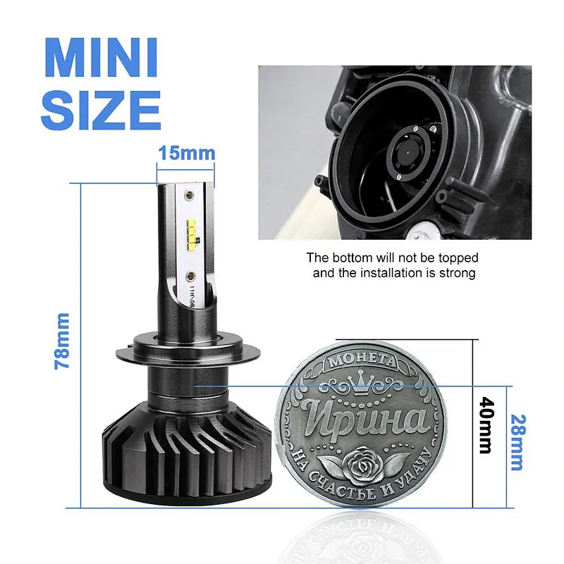 Super Bright  F2 ZES chip 50W  5000Lumens LED Headlight kit with Canbus Function