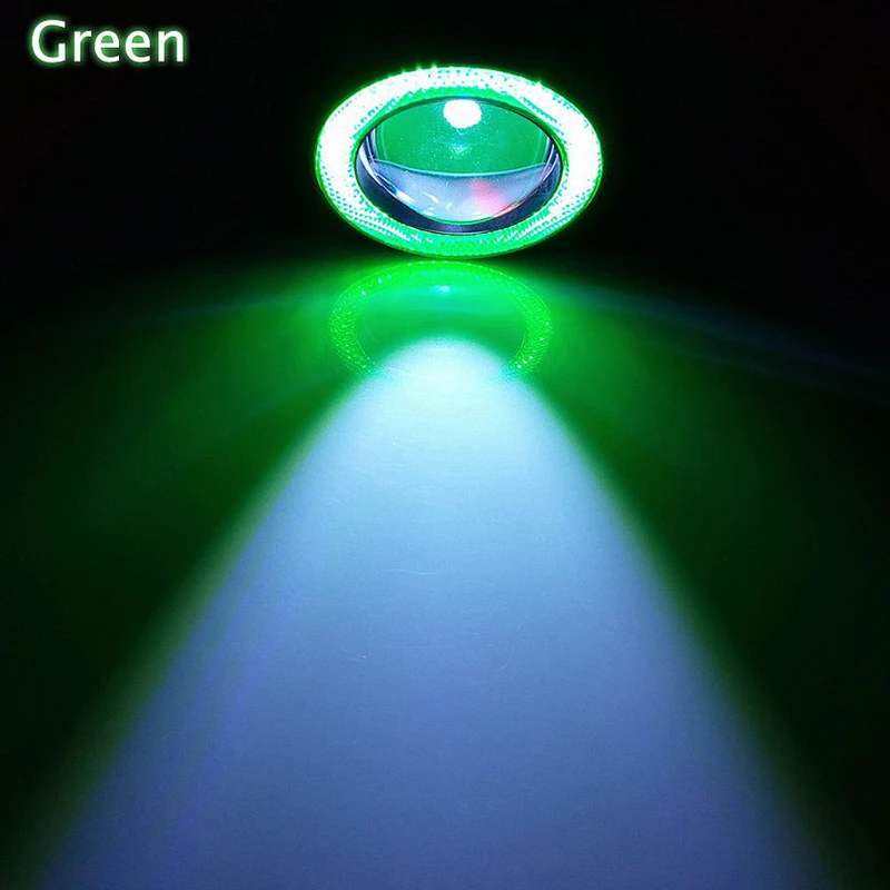 White Red Ice Blue 2.5/3/3.5 inch COB Angel Eyes Fog Lights Led Car Headlight Lamp DRL Universal Daytime Running Light