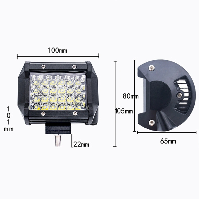 4 Row 24LED 72W LED Light Bar