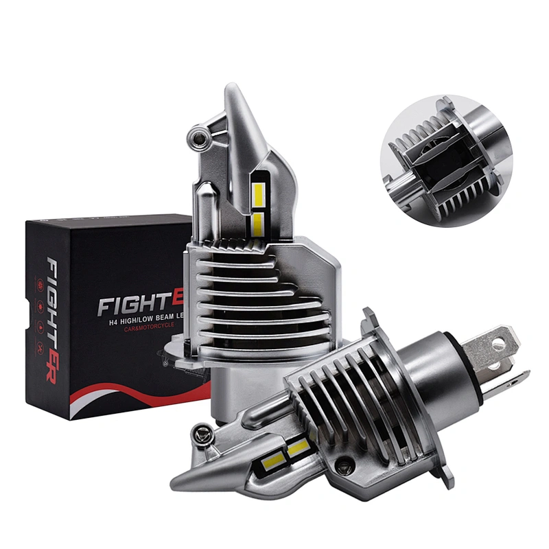 Super Mini Fighter Car LED Headlight Bulbs 50W 10000LM H4 CSP LED Auto Headlight Car Styling 1:1 DESIGN