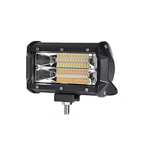 White Yellow Strobe 5INCH 72W LED Warming Work Light Bar