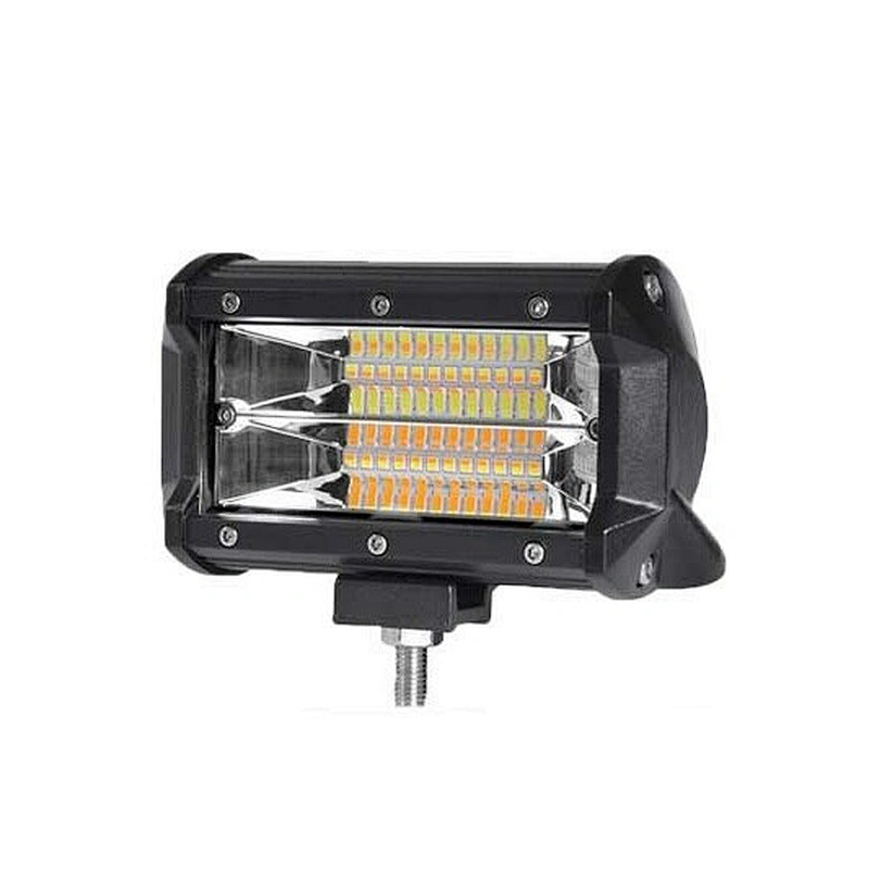 White Yellow Strobe 5INCH 72W LED Warming Work Light Bar