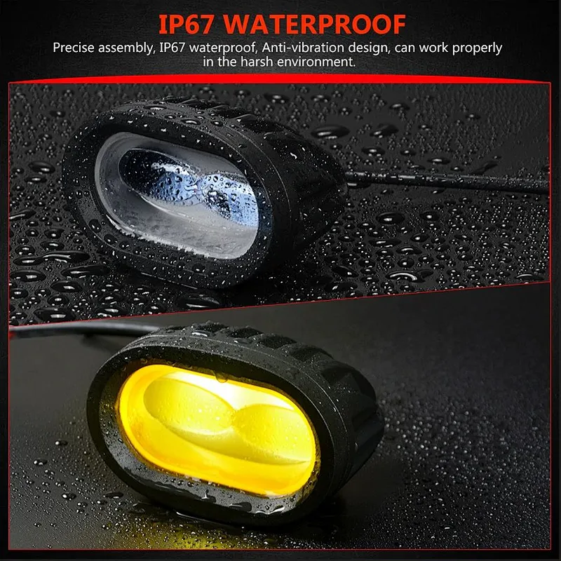 20W 5D Lens OVAL LED Lights For Auto Car Motorcycle Truck Trailer 4WD 4X4 ATV SUV