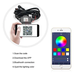 6000Lm bluetooth app control RGB led headlight for car