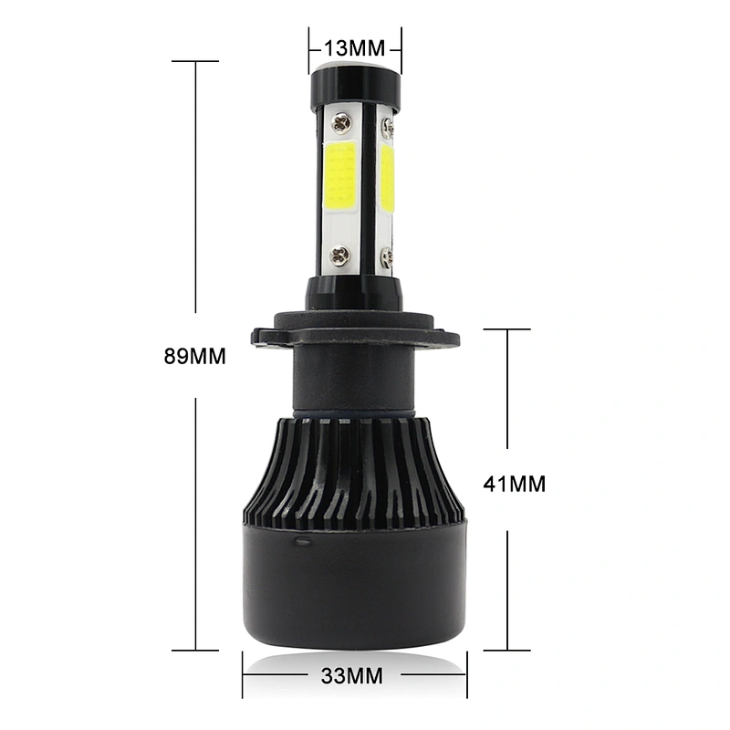 4 Sided LED chips X7 Headlight kit 6500K 72W 8000LM COB LED Headlamp