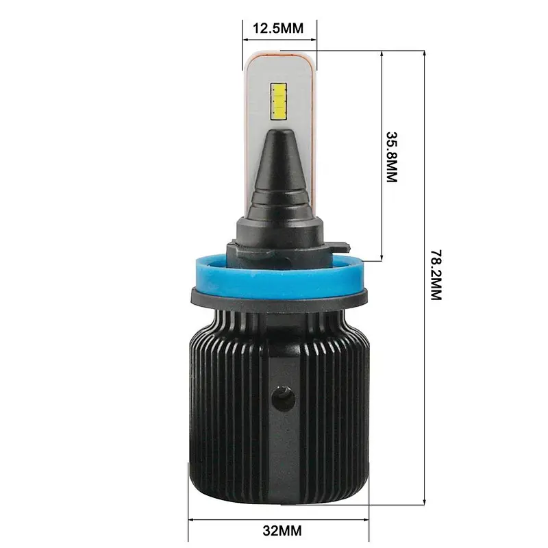 Super small J1 CSP no polarity All-in-One car LED headlight Conversion Kit