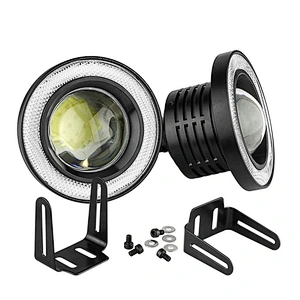 White Red Ice Blue 2.5/3/3.5 inch COB Angel Eyes Fog Lights Led Car Headlight Lamp DRL Universal Daytime Running Light