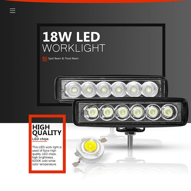 18W Slim Bar LED Work Light